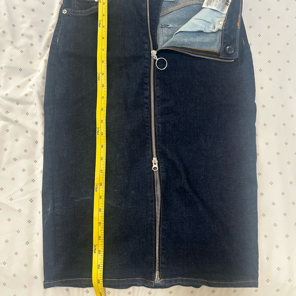 Y2K H&M Dark Blue Denim Midi Skirt